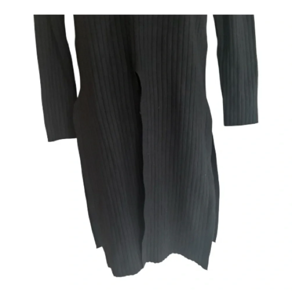NWT Muche Muchette Black Ribbed Long Sleeve Tunic One Size